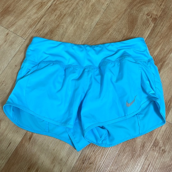 Nike Light Blue Running Shorts - Picture 1 of 4